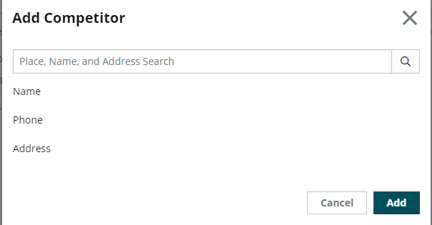 How to add a competitor in the Reputation Platform