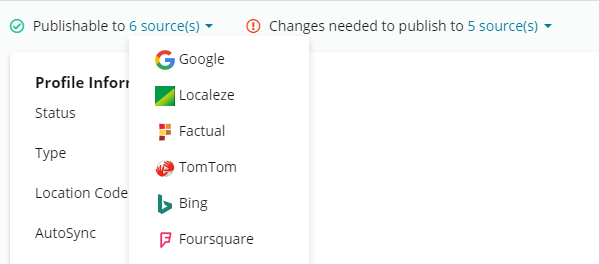 How do I check to see if a profile is publishable to a source?