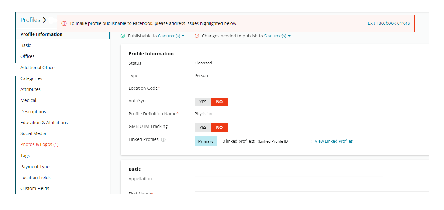 How do I check to see if a profile is publishable to a source?