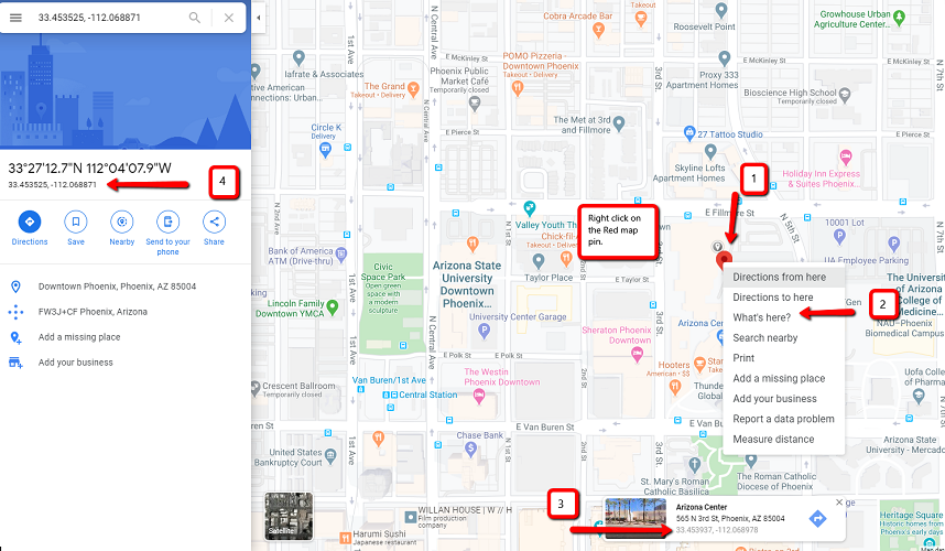 How do I find latitude and longitude for my location?