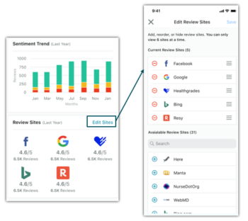 Configurable Review Sources on Mobile App