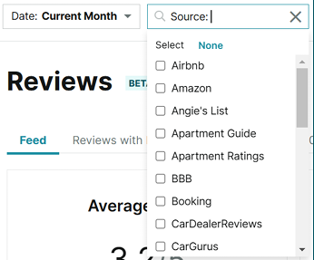 How can I sort my reviews when monitoring and analyzing the data?