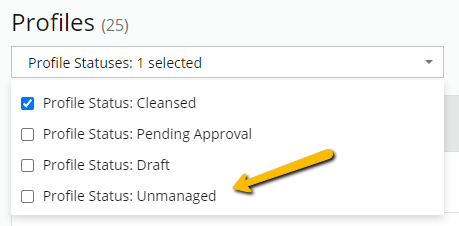 What is an unmanaged Profile and how to make it cleansed