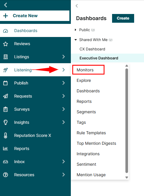 How to add domain under Listen Monitors?